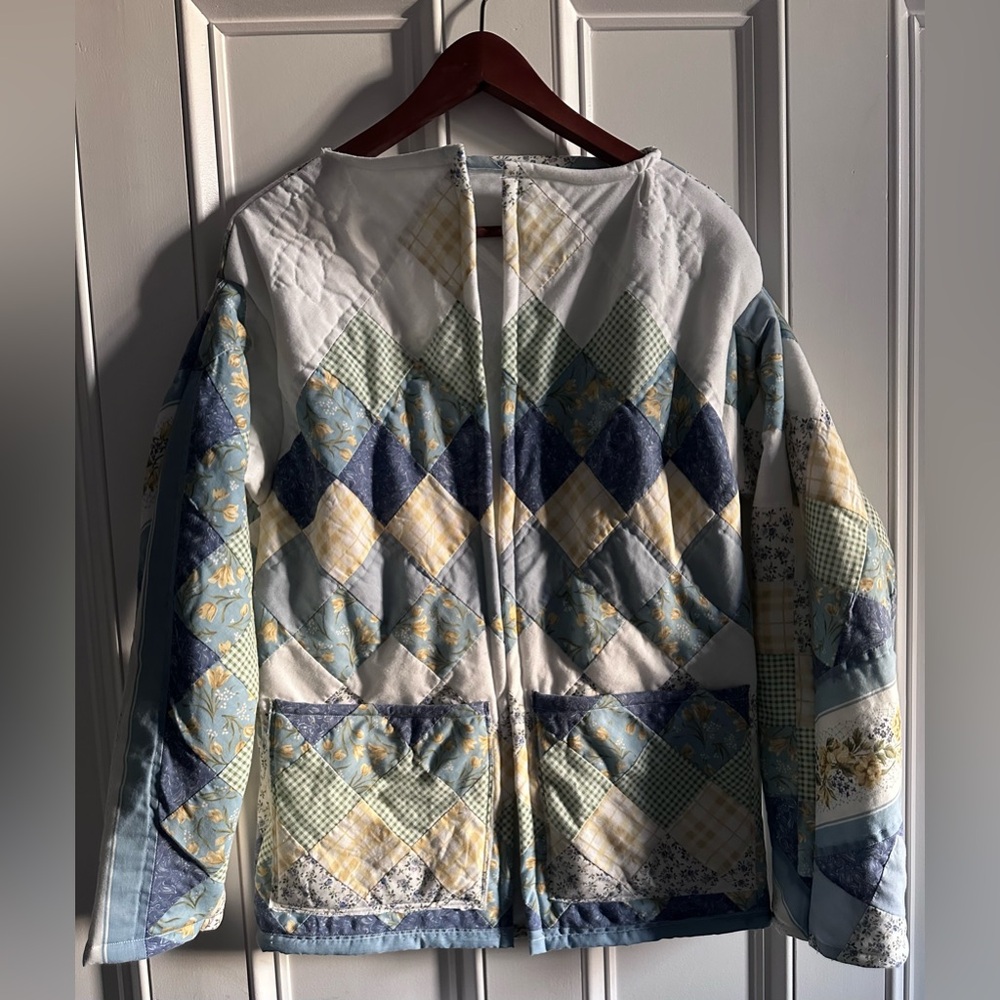 Handmade upcycled patchwork jacket- XS